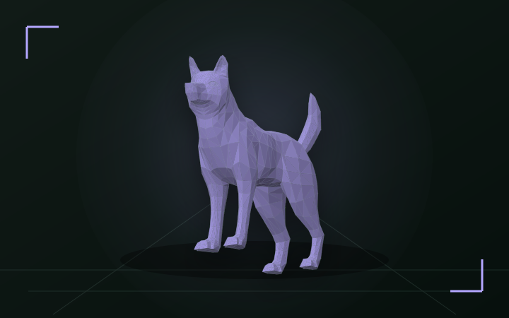 Arctic Husky shown as a collapsed sliced puzzle