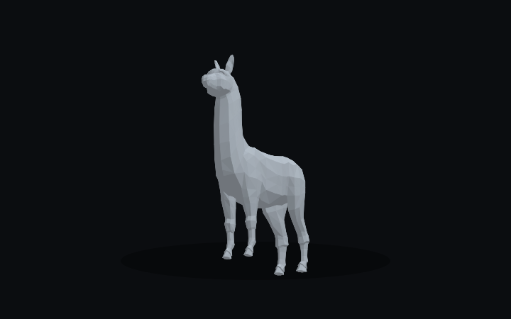 Alpaca Trail as a matte 3D-print model