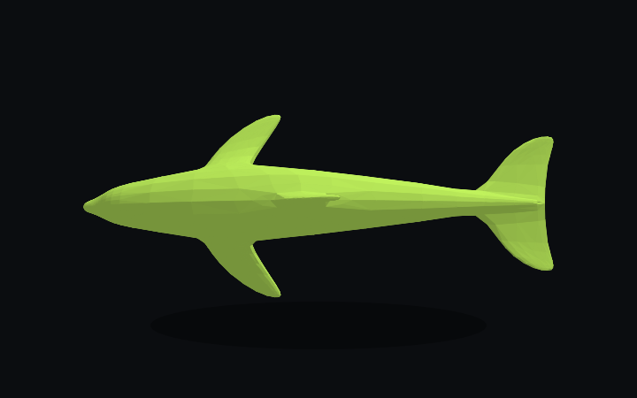 Ocean Dolphin sliced into printable puzzle parts