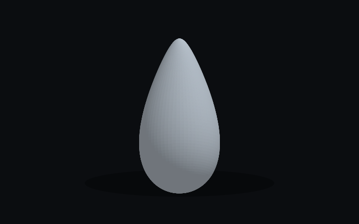 Waterdrop as a matte 3D-print model